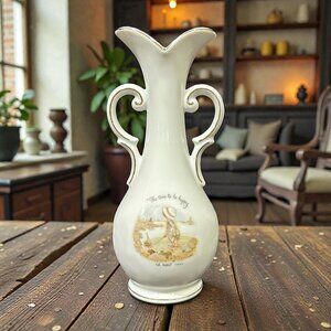 Vintage Holly Hobbie Porcelain Double Handle Vase